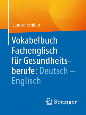 cover image of Vokabelbuch Fachenglisch für Gesundheitsberufe